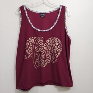 dELiA's vintage Y2K Love gold graphic tank top woman's size 2X